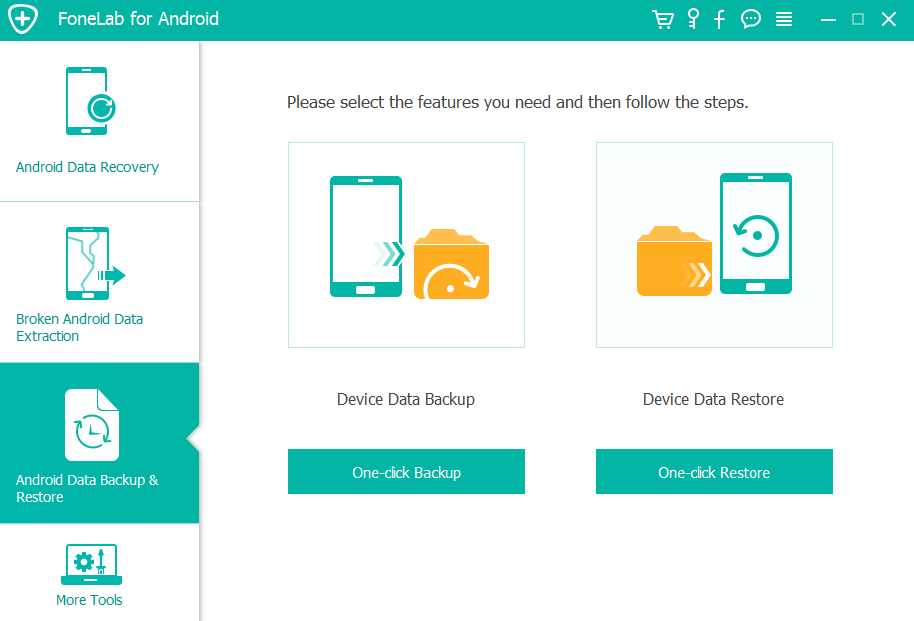 choose android backup restore 