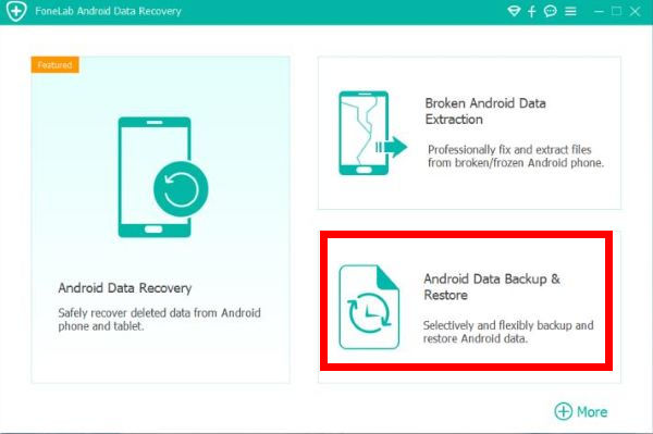 select Android Data Backup & Restore