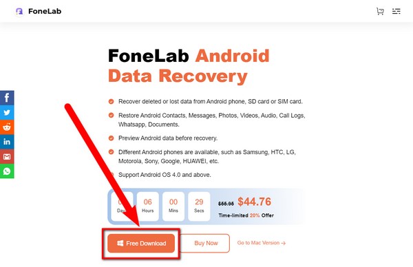 free download the FoneLab Android Data Recovery