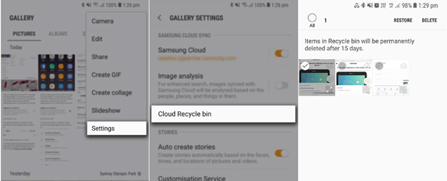 recover images from samsung recycle bin