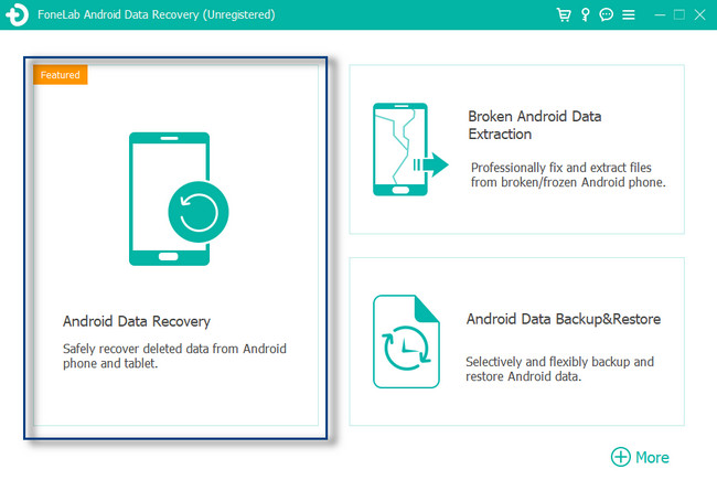 choose the Android Data Recovery section