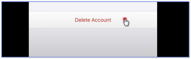 tap the Delete Account button