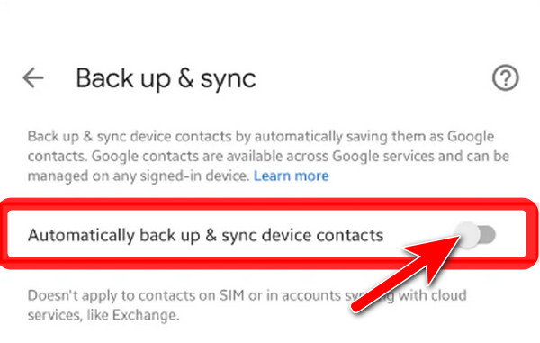 Automatically back up & sync device contacts