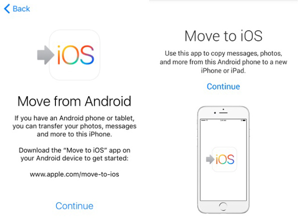 Transfer Data from Android to iPhone Using Move to iOS App