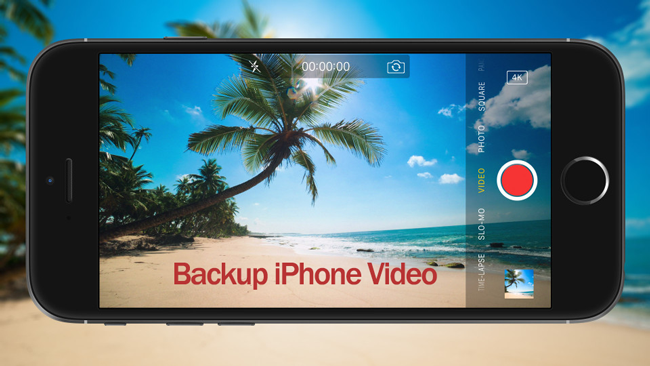 backup iphone video
