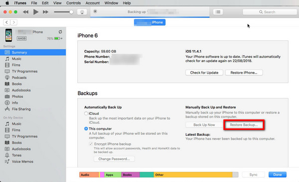 recover photos from itunes backup