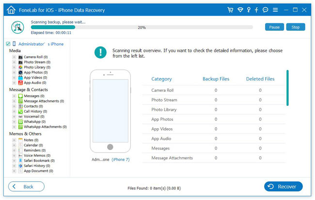 FoneLab for iOS screenshot FoneLab for iOS screenshot