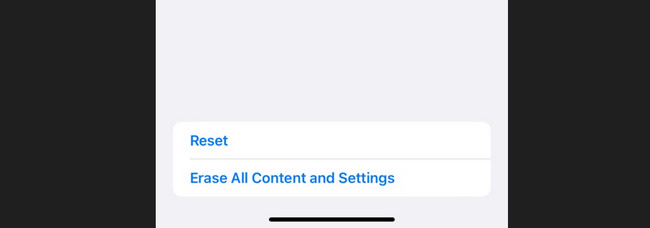 erase all content and settings button on iphone