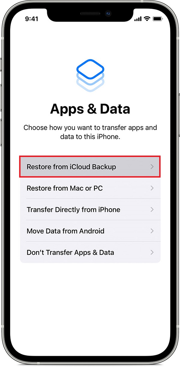 Restore from iCloud Backup File