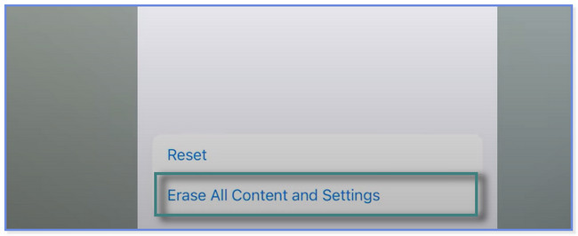 tap the Erase All Content and Settings button