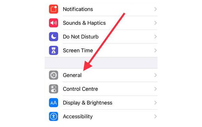 Go to the Settings of your iPhone