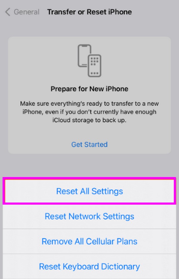 reset all device settings