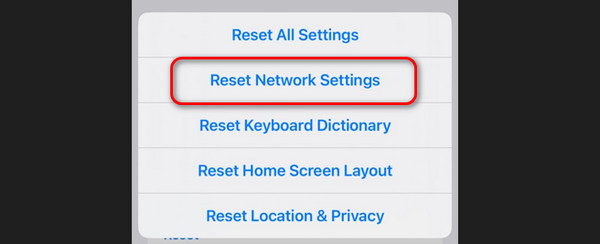 reset network setings