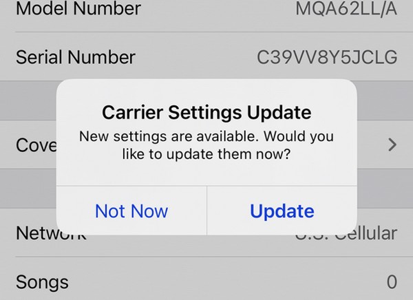 update carrier settigns