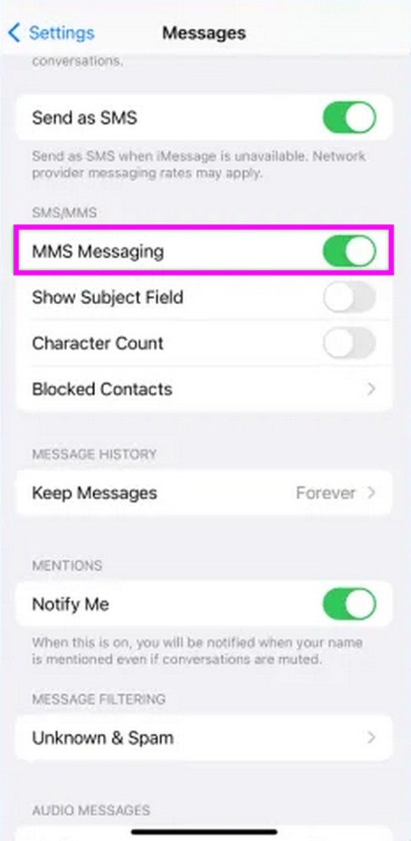 activate mms messaging