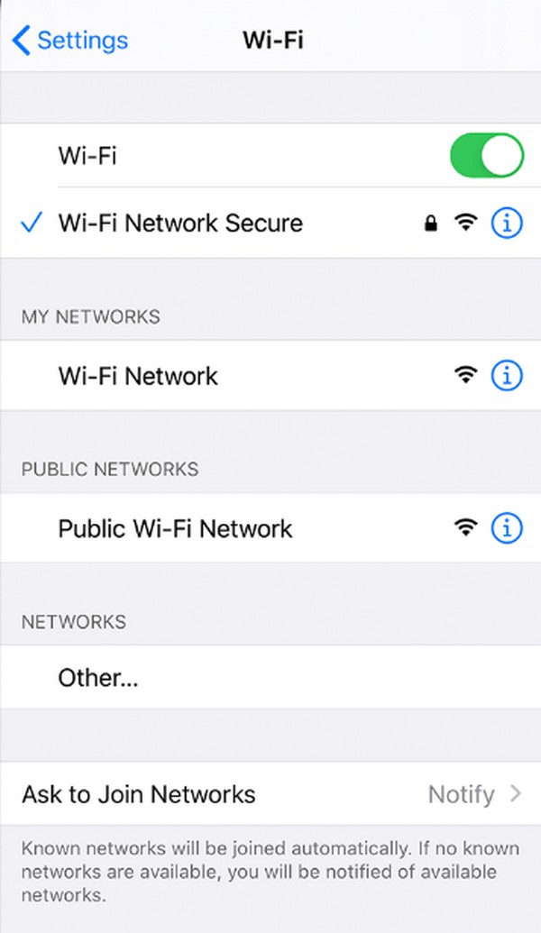 reconnect to wifi network