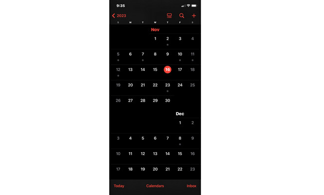 Built-in iPhone Calendar