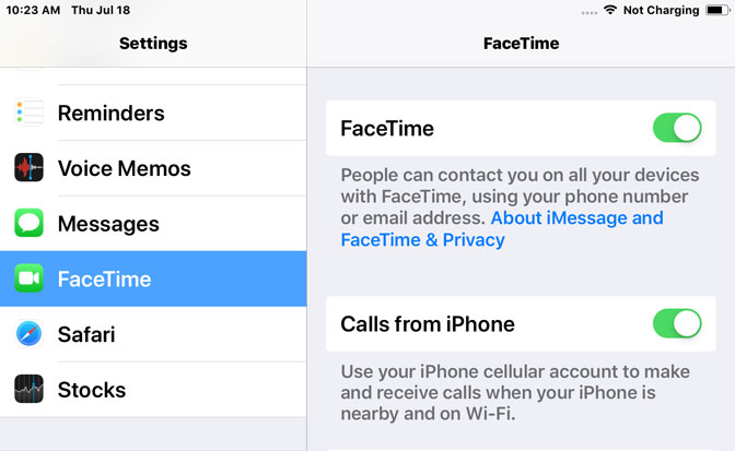How to Call from iPad calling facetime