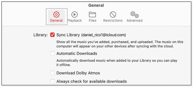 click the Setting or Music and Preferences button