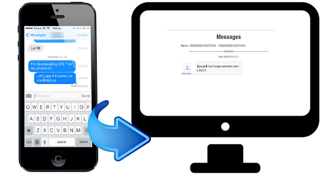Save and read iPhone messages on computer