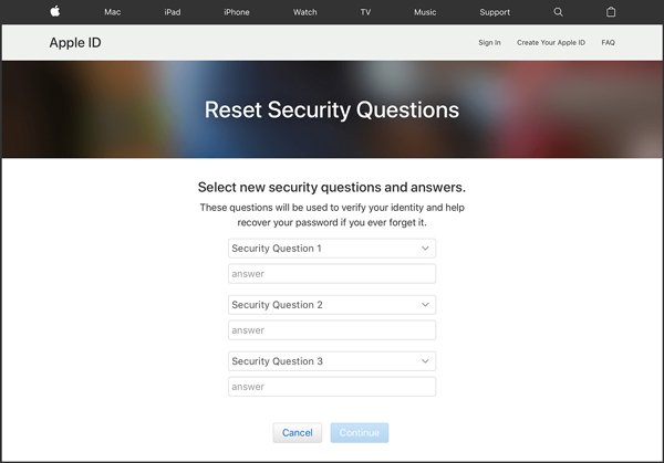 apple security questions
