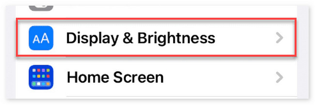 display and brightness button