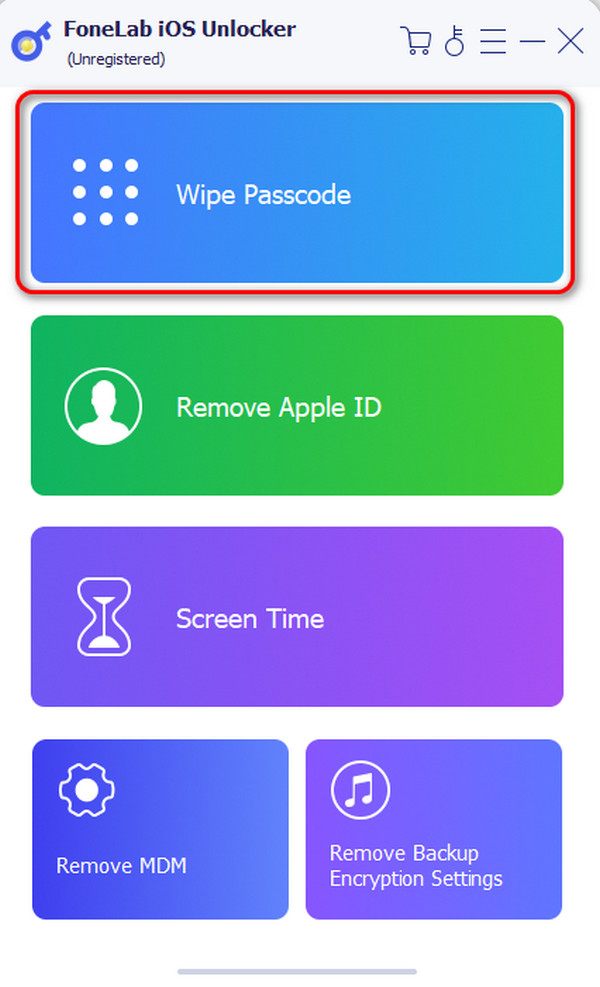enable wipe passcode feature