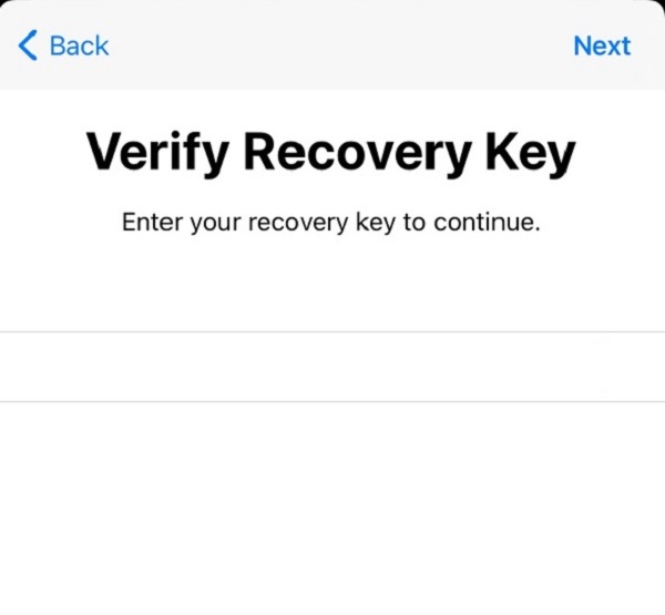 iphone recovery key