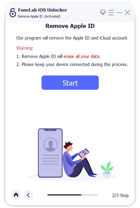 start to remove apple id