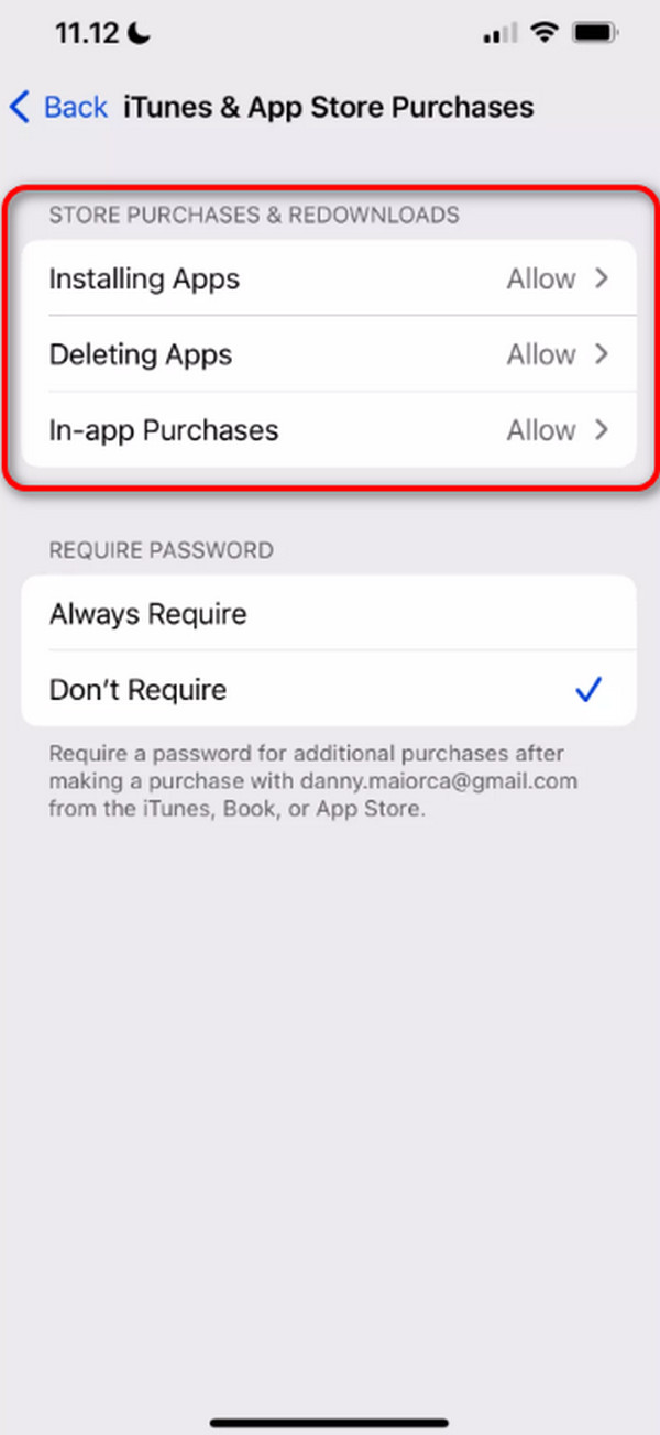 allow permissions on iphone