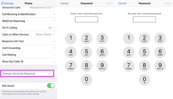 change voicemail password on iphone