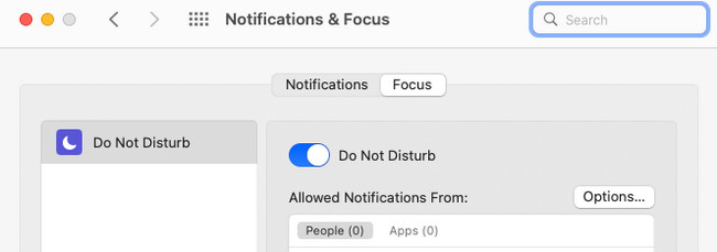 click do not disturb button