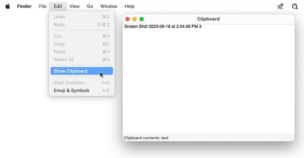 view clipboard history with finder
