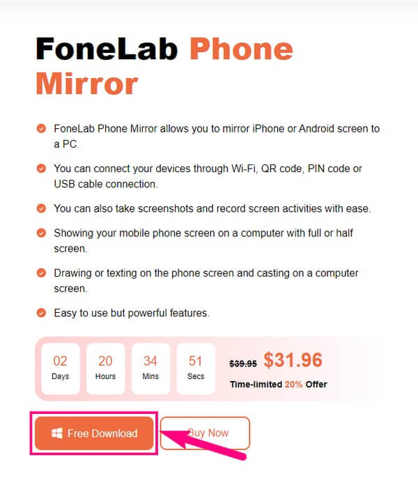the FoneLab Phone Mirror