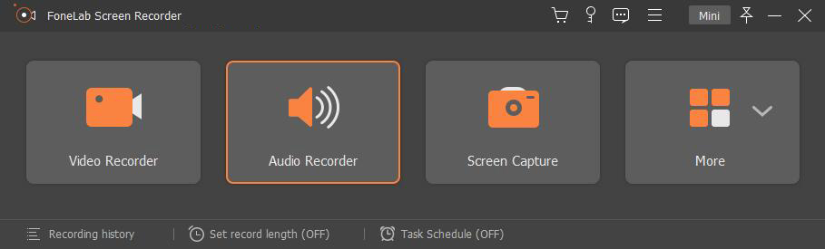 choose audio recording mode
