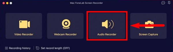proceed to the Audio Recorder feature