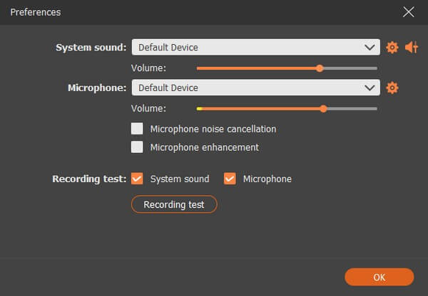 enable the microphone noise cancellation and enhancement features
