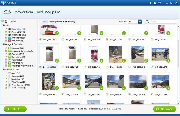 FoneLab iPhone Data Recovery Screenshot