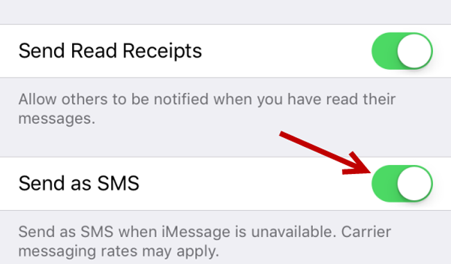 send imessage as sms