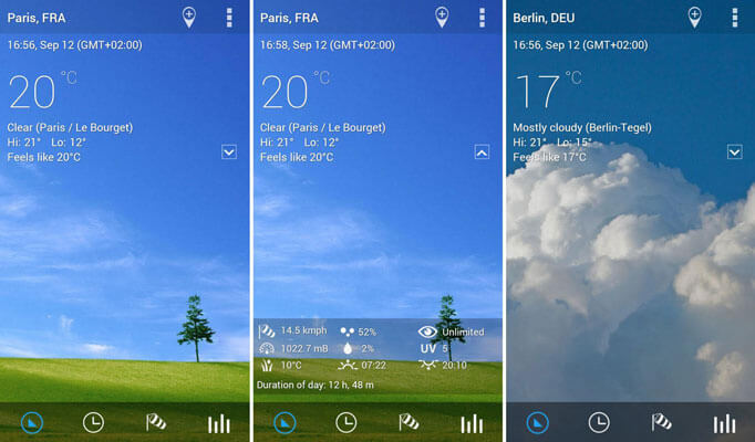 Transparent Clock & Weather Screenshot