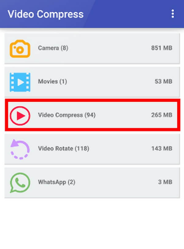 tap the Video Compress feature