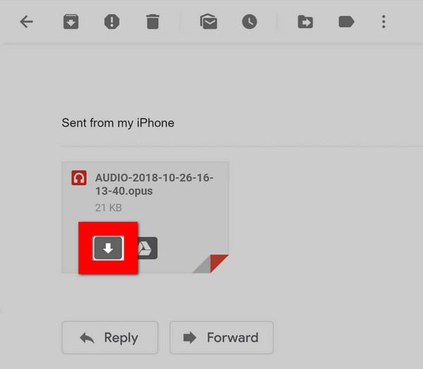 How to Save WhatsApp Audio in iPhone by Email