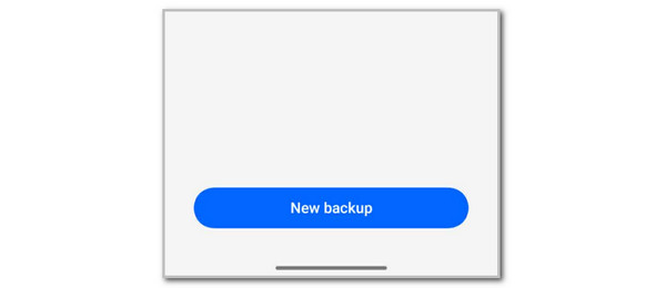 Tap New Backup Button