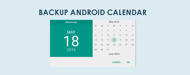 Säkerhetskopiera Android Kalender