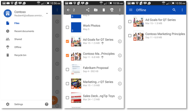 back-up android phon met onedrive