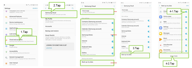 Copia de seguridad de datos de Samsung con Samsung Cloud