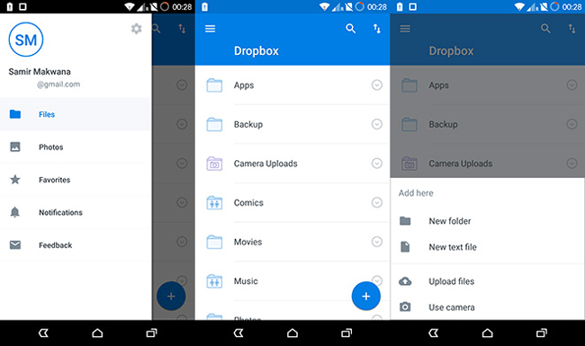 резервное копирование Android с Dropbox