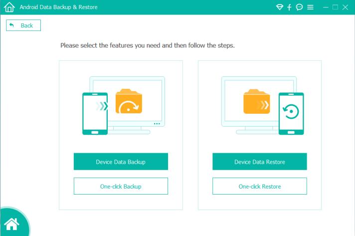 choose backup android feature