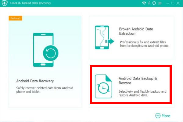 seleccione Copia de seguridad y restauración de datos de Android