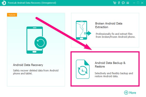 Androidデータのバックアップと復元機能を選択してください